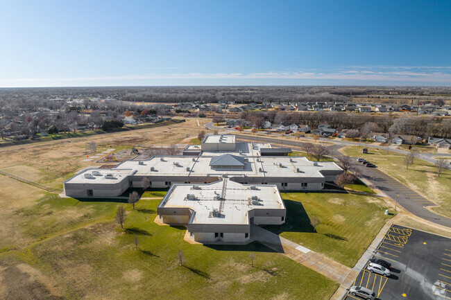 Here is an aerial view of Wheatland Elementary School.