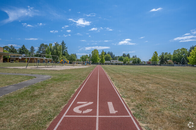Terra Linda Elementary School has a track for burgeoning runners at its Portland campus.