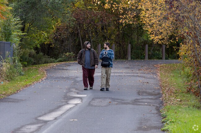 Take a walk with a friend at the Pine Creek Rail Trail.