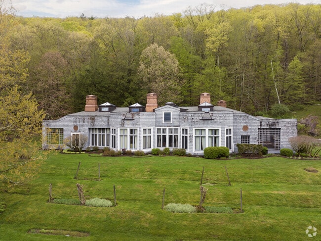 Large contemporary homes on large lots in Sharon. Many are second homes.