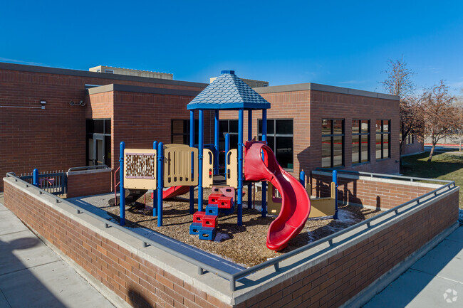 Jordan Valley School has a small playground for young students.