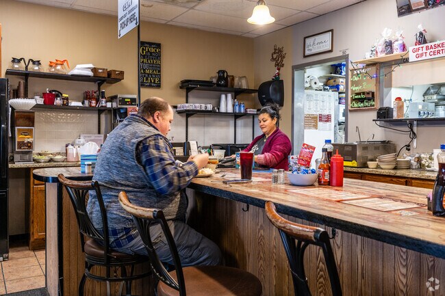 Enjoy some home-cooked goodness at AJ's Cafe in Maple Village.