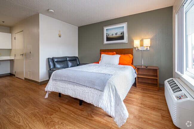 Studio, 1BA Unit - Primary Bedroom