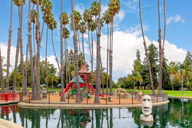 Las Palmas Park transports kids to Easter Island in Sunnyvale.