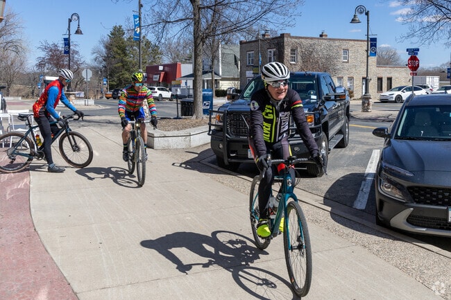 You will often see cyclists cruising through downtown Prior Lake.
