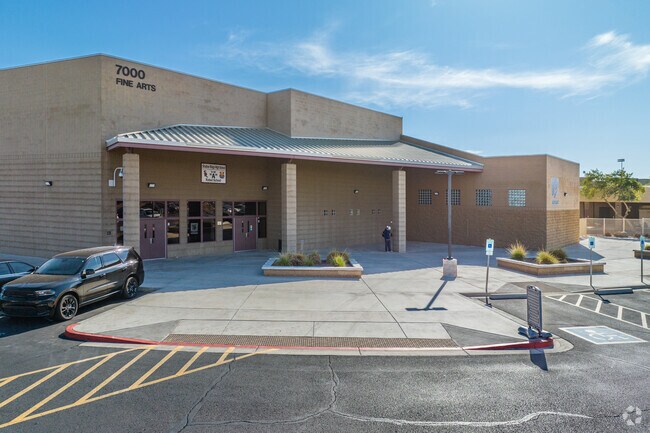 Exploring the fine arts building at Shadow Ridge High School in Surprise.