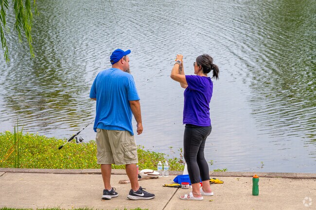The lake at Armstrong Park is a hot fishing spot for Edgelea anglers.
