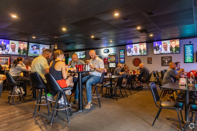 Many love to grab lunch at Industrial Bar & Grill near Crescent Oaks.