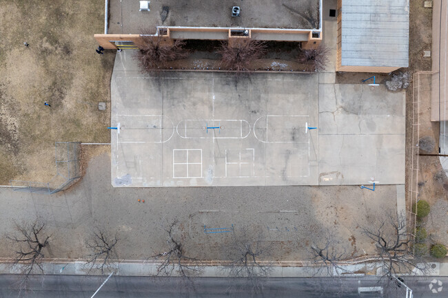 The basketball courts at Our Lady of The Assumption Catholic School.