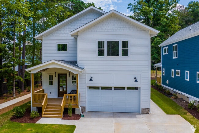 Most home in West Apex are built on old farmland and have mature trees on the lot.