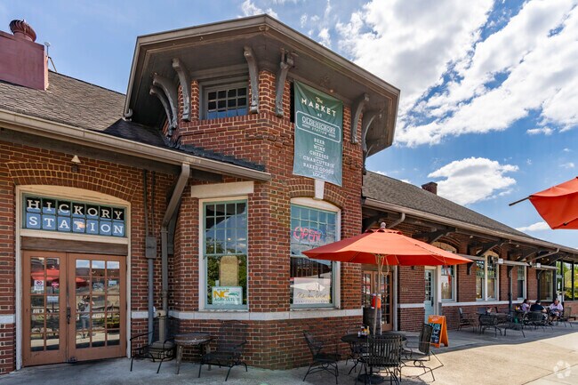 Hickory Station is the old town train station that has been converted to dining and retail.