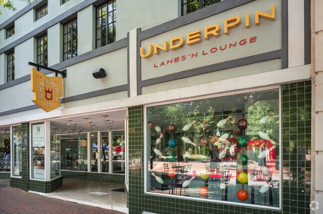 The Underpin Lanes N Lounge is a go-to place for locals near the Hampton Heights.