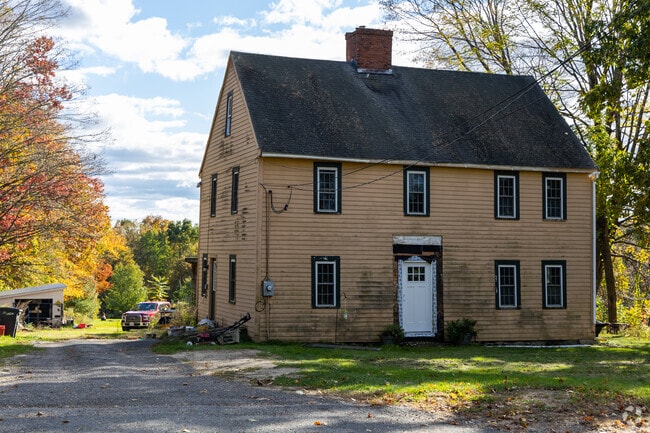 A rustic revolutionary war era colonial is a common sight in Townsend.