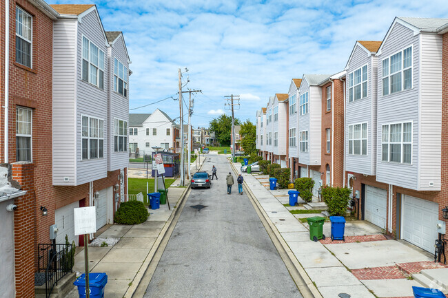 Town homes in Druid Heights are a great option and have nice garages.