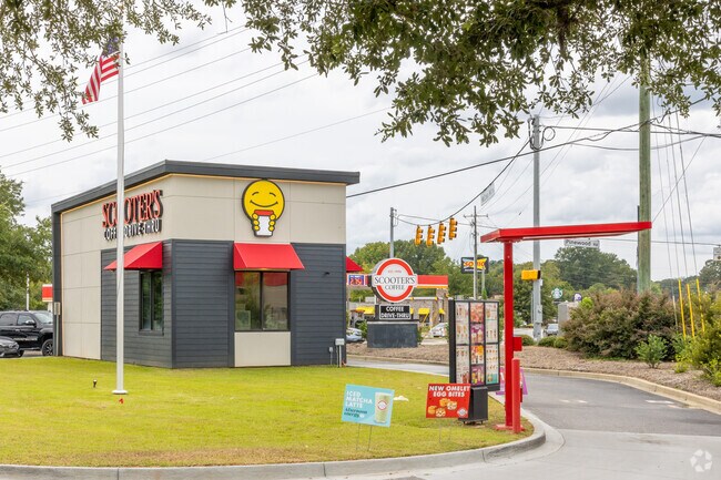 Spectrum residents can drive through for a brew at Scooters Coffee.
