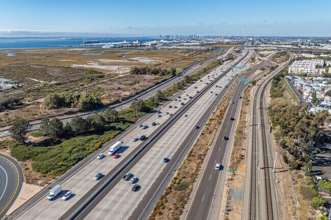Interstate five connects Chula Vista to San Diego to the north and Mexico to the south.