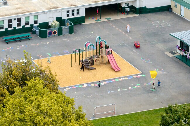 Children love the play structure at McKinley Elementary School.