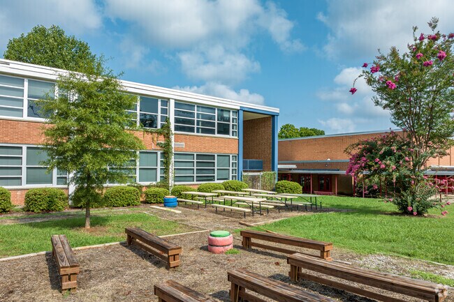 The Kearns Academy features an outdoor learning area.