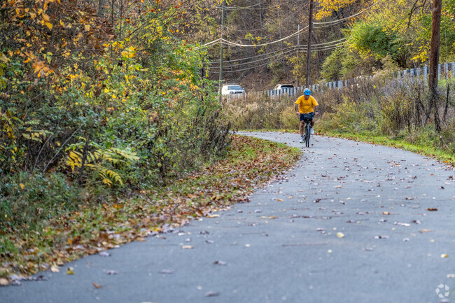 Riding bicycles in South Hills can prove a challenge unless they ride on a trail.
