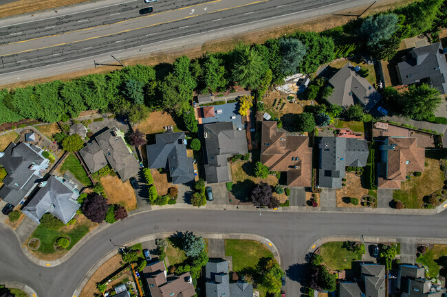 An overview of the residential homes in Cedar River show they have nice yard space.