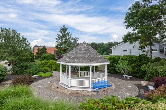 Upper Cape Cod Regional Technical School students can rest by the gazebo.