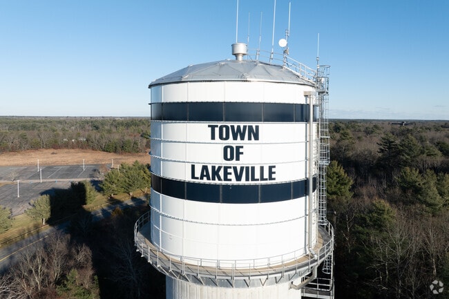 The water tower in Lakeville welcomes residents back home.