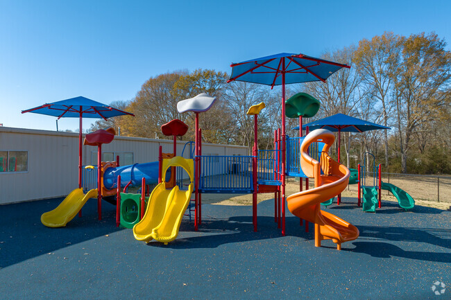 Kids can be kids on the playground at Magnolia Heights School in Senatobia.