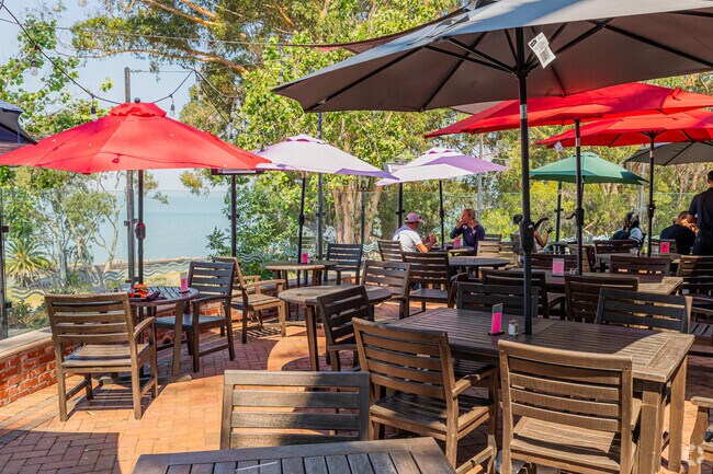 The Waterfront's Leila by the Bay has a wonderful outdoor seating area.