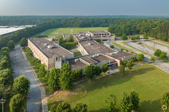 Aerial view of Stone Mountain Middle School in Atlanta.