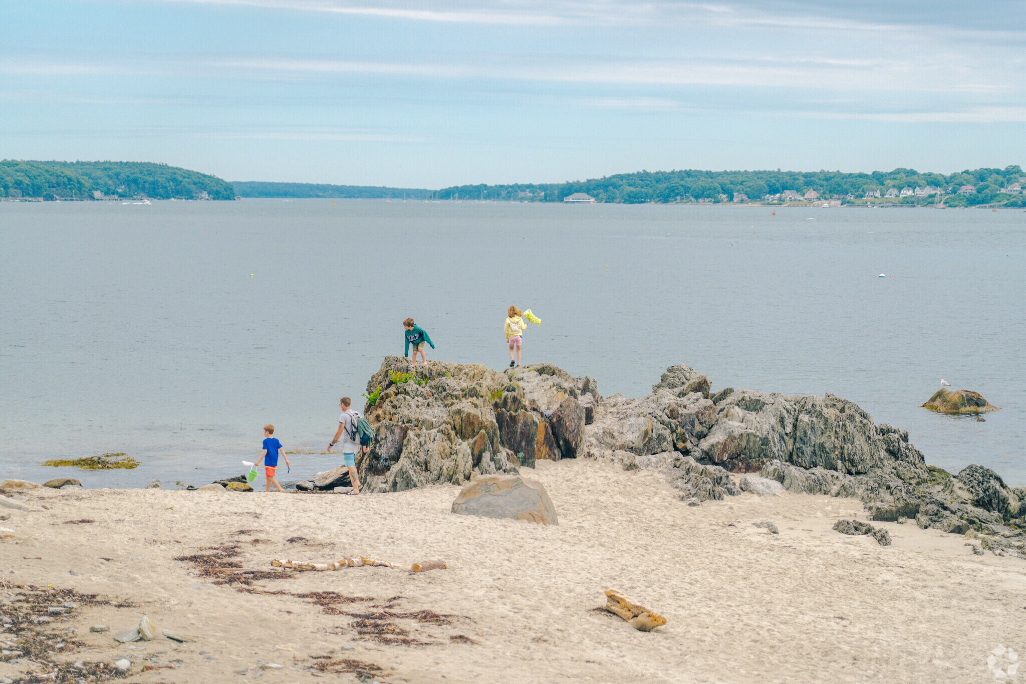 The rock formations along Willard Beach is the perfect view point to look out into the cove.