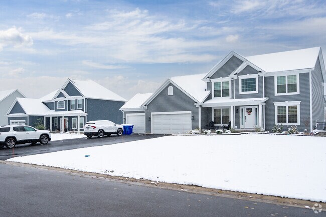 Clarence homes have cozy front porches, just waiting for a warm summer evening.