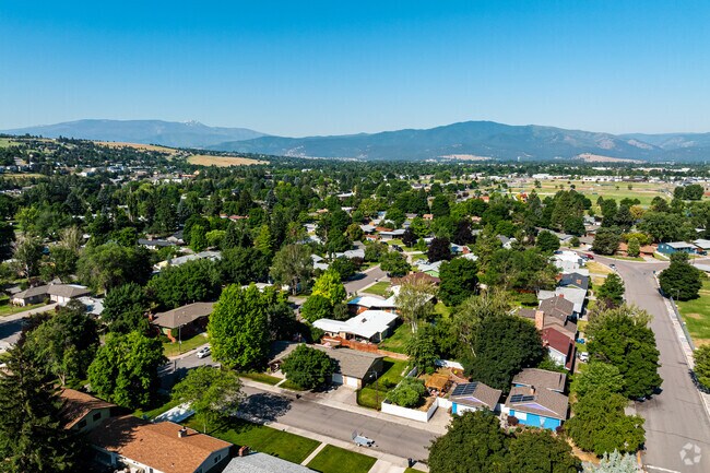 Aerial view shows the charm of Lewis and Clark neighborhood.