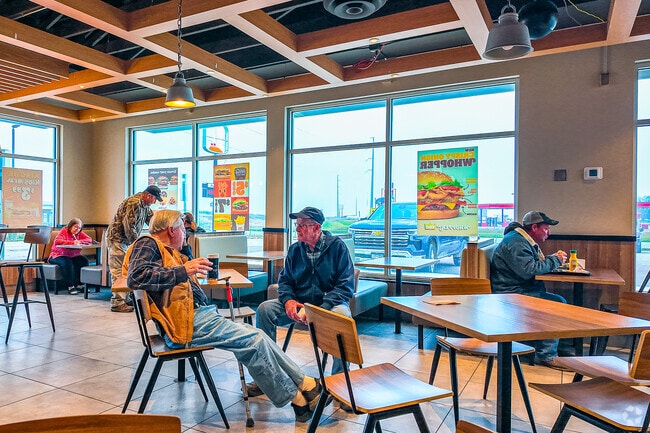 Residents grab a quick meal at Burger King in Jackson.