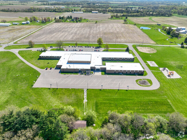 There is lots of land surrounding the Mt. Carmel School.