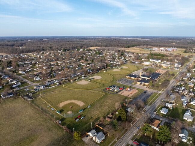 Wall School sits on a large campus with multiple ball fields.