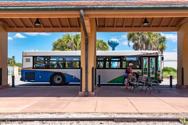 The 1927 Historic Venice Train Depot offers tours and also serves as Breeze Transit bus stop.