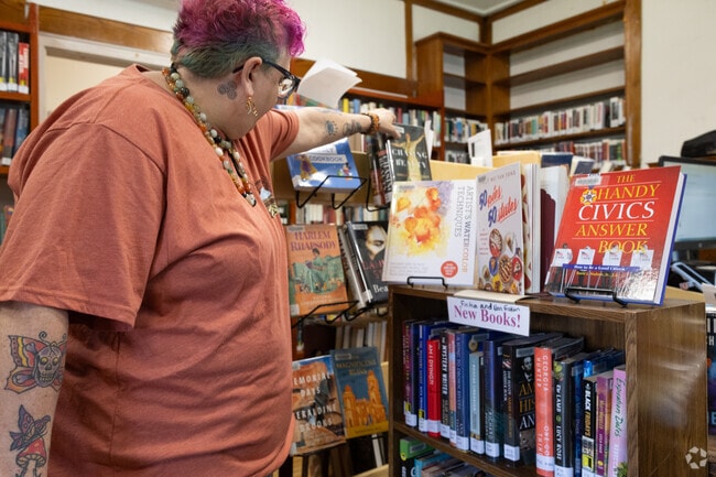 The friendly folks at the Windsor Public Library are happy to recommend a book to read.