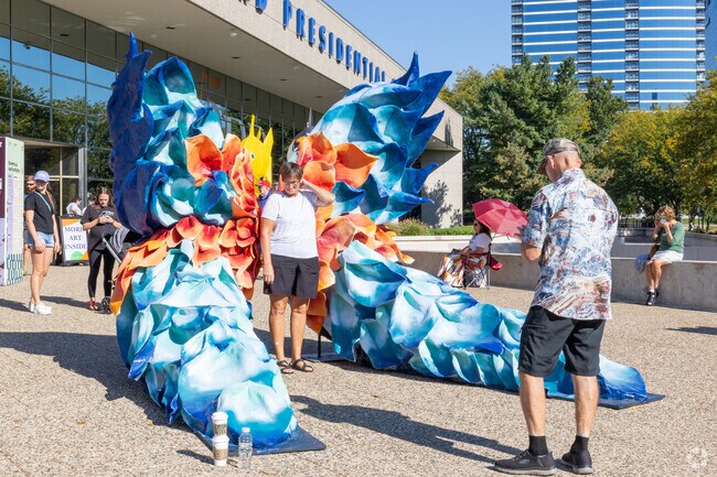 The Gerald Ford Museum hosts numerous artists exhibitions, inside and out.