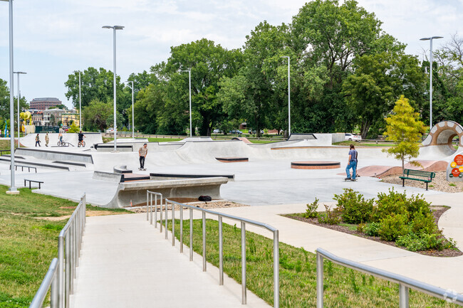 Sunrise Park has walking trails, a skate park, and beautiful waterfront views.