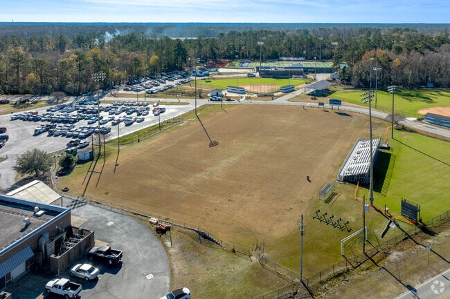 Aynor High School has outdoor activity areas for students.