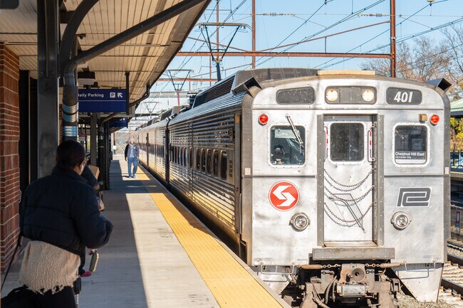 Violetwood residents enjoy easy commuting on SEPTA trains from the Levittown station.