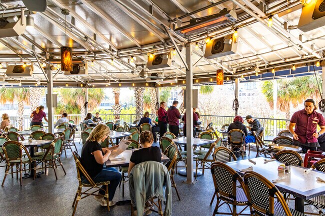 The Columbia Cafe is a nice outdoor dining option in the Channelside area.
