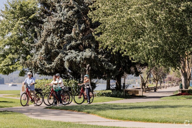 Bike trails run throughout Coeur d'Alene for scenic, convenient commutes.