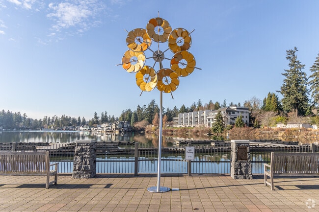 Public art displayed throughout downtown Lake Oswego.