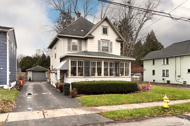 In East Rochester charming homes line the streets, adding character to the neighborhood.