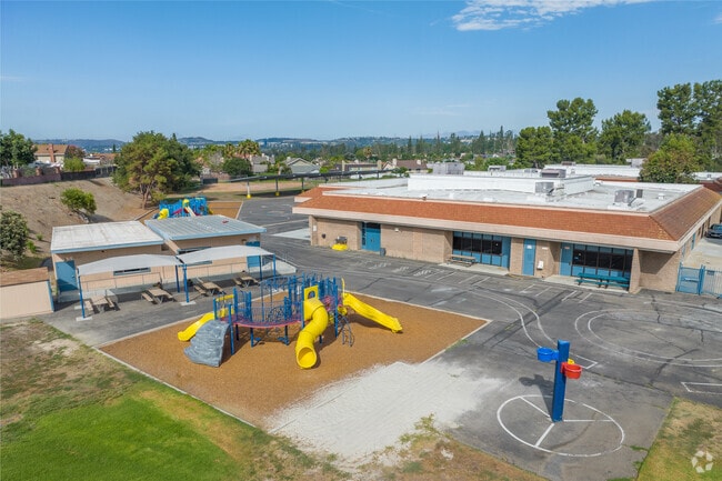 Kids can take a break from their studies at the playground at Lomarena Elementary School.