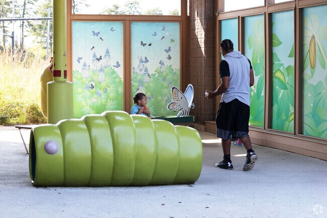 There are interactive features at the discovery center in the Pine Bush Preserve.