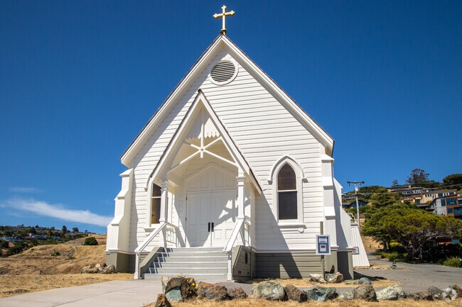 The historic White Chapel was designated a historic landmark in 1955.