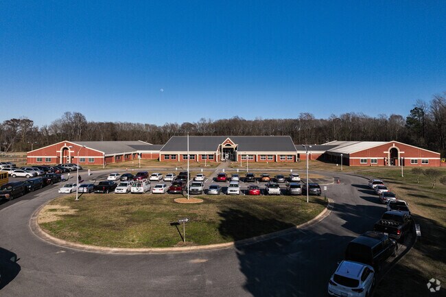 The modern facilities at Perquimans Central School provide quality learning for young students nearby.