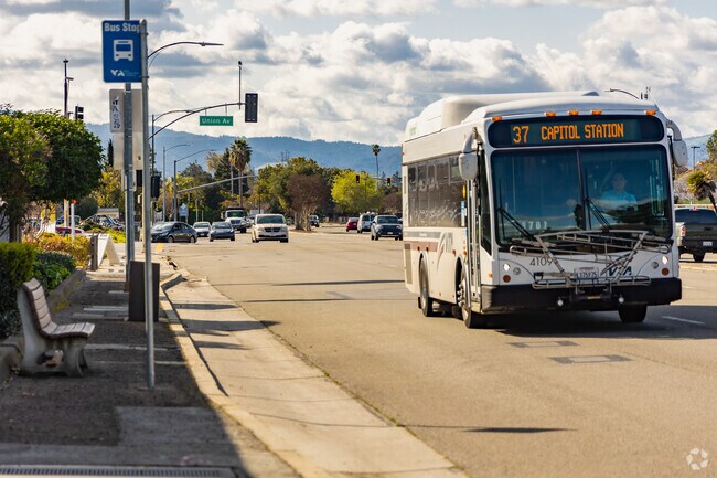 Catch a ride on one of the bus stops along bus route 73.